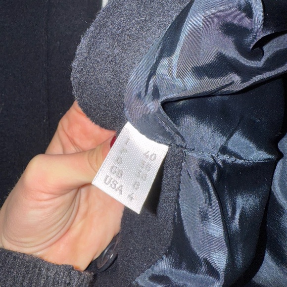 Alberta Ferretti Navy Wool Satin Lined Coat size Small / 4 - Picture 11 of 13